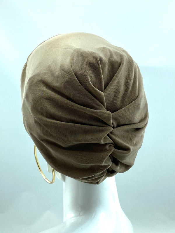 Hijabsandstuff Bonnet Bonnet - Tan Handmade Luxury Fashion Women Headwrap
