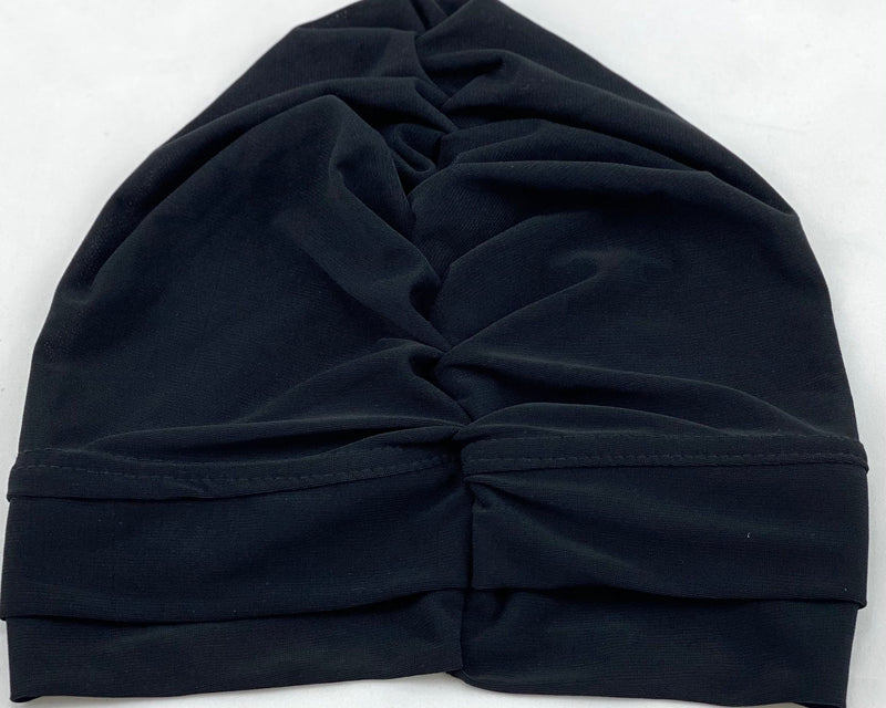Hijabsandstuff Bonnet Bonnet - Black Handmade Luxury Fashion Women Headwrap
