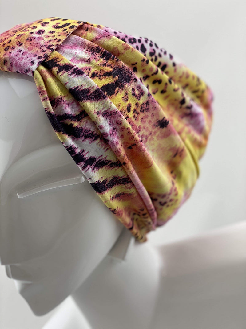 Hijabsandstuff TURBAN BASICS Turban Jersey - Africa Rose Yellow Handmade Luxury Fashion Women Headwrap