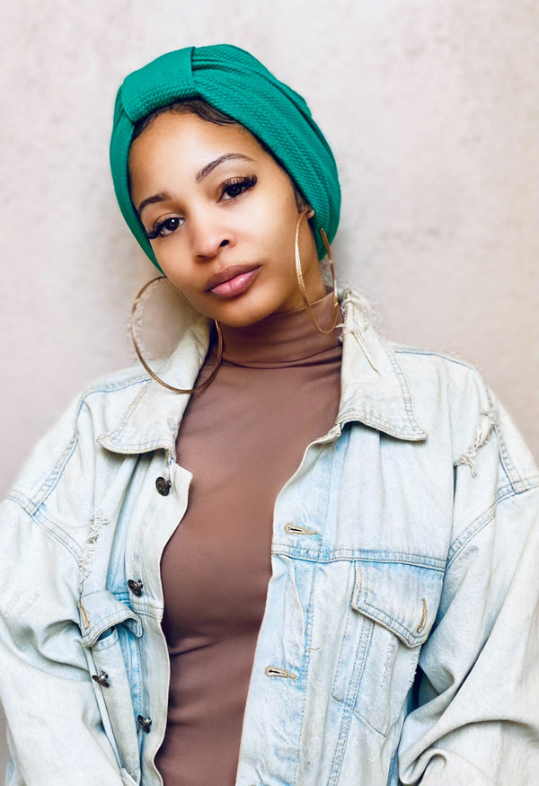Hijabsandstuff Turban Turban Basic - Green Handmade Luxury Fashion Women Headwrap