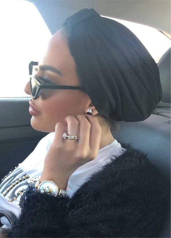 Hijabsandstuff TURBAN BASICS Turban Basic Black Handmade Luxury Fashion Women Headwrap