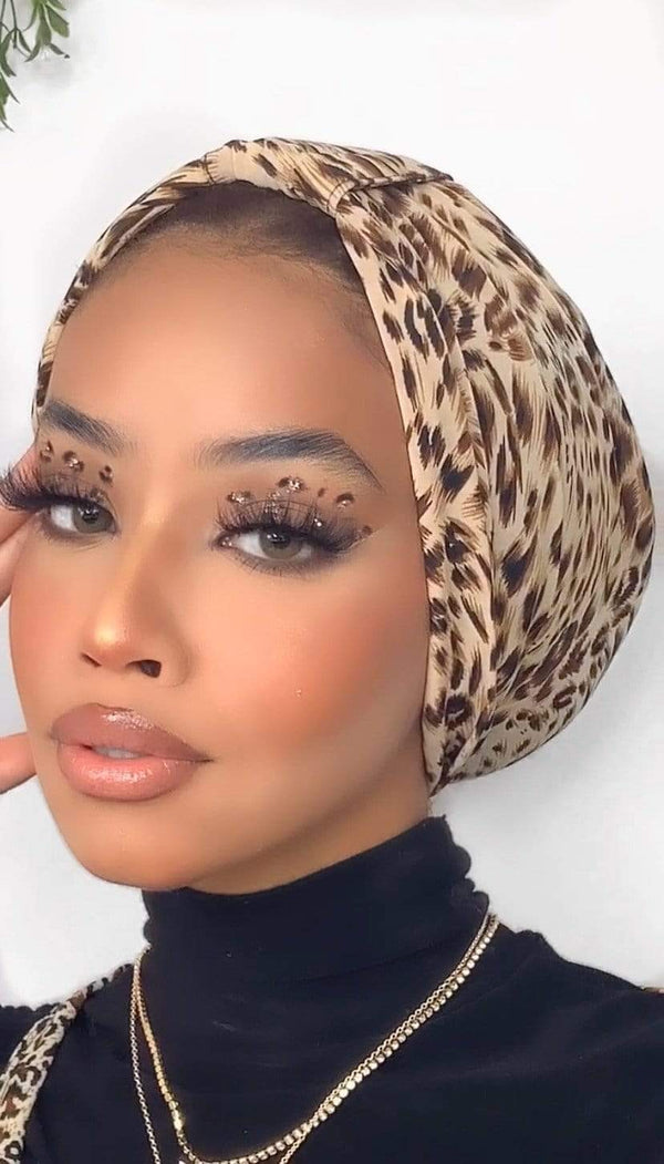 Hijabsandstuff Turban Turban Jersey - Cheetahs (Designer Mask Included) Handmade Luxury Fashion Women Headwrap