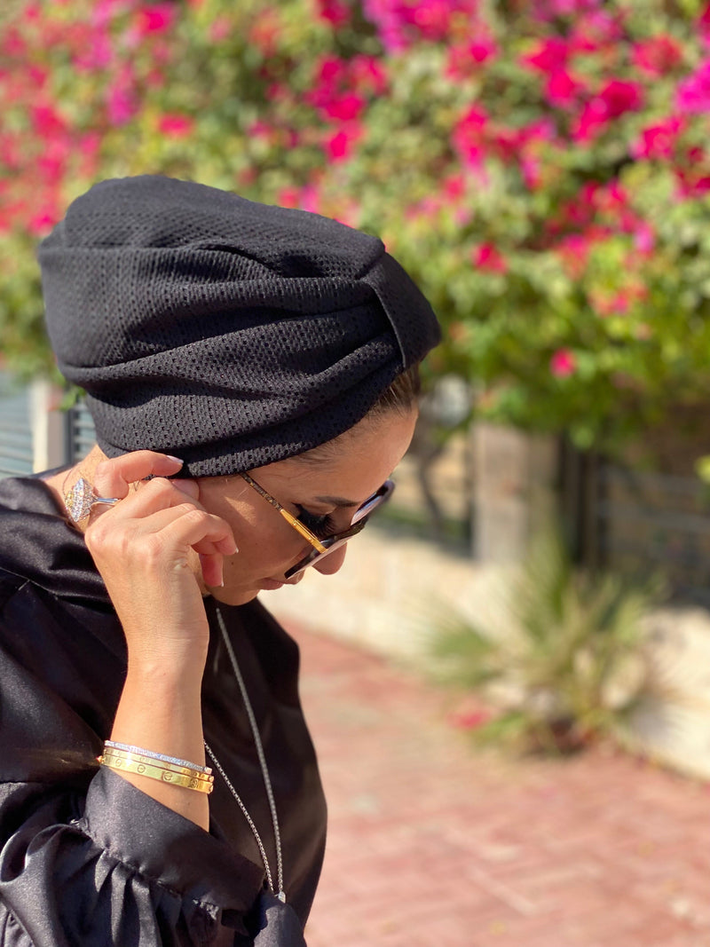 Women'S Turban Head Wrap Turban Basic Black Turbans Stuff