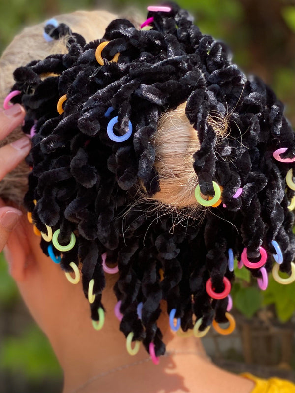 TurbansStuff Band Volumizing Scrunchie Band - Black Handmade Luxury Fashion Women Headwrap