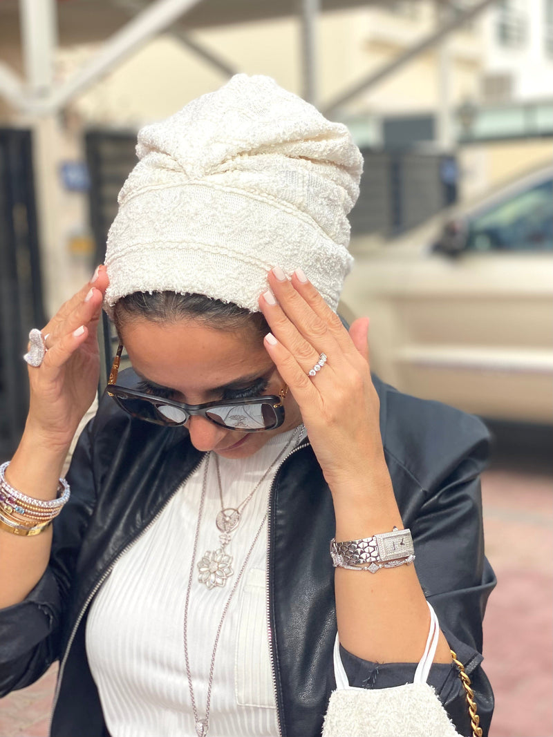 TurbansStuff Beanie Beanie - Knit Sugar (last piece) Handmade Luxury Fashion Women Headwrap