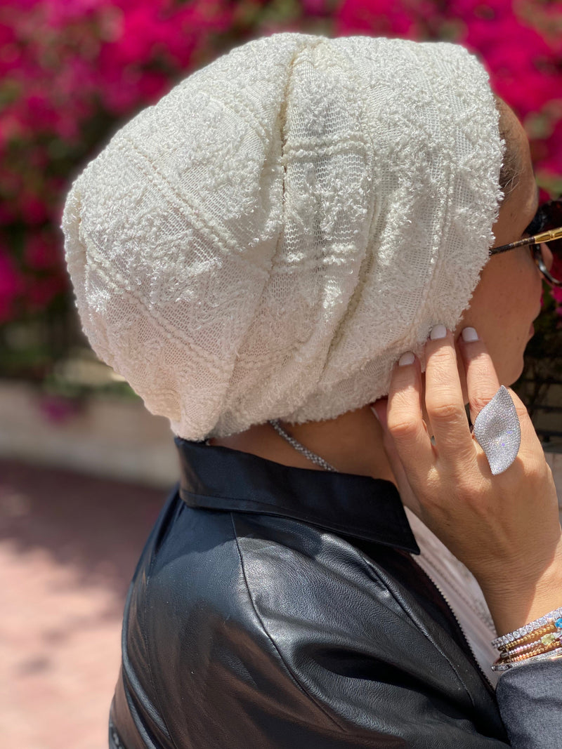 TurbansStuff Beanie Beanie - Knit Sugar (last piece) Handmade Luxury Fashion Women Headwrap