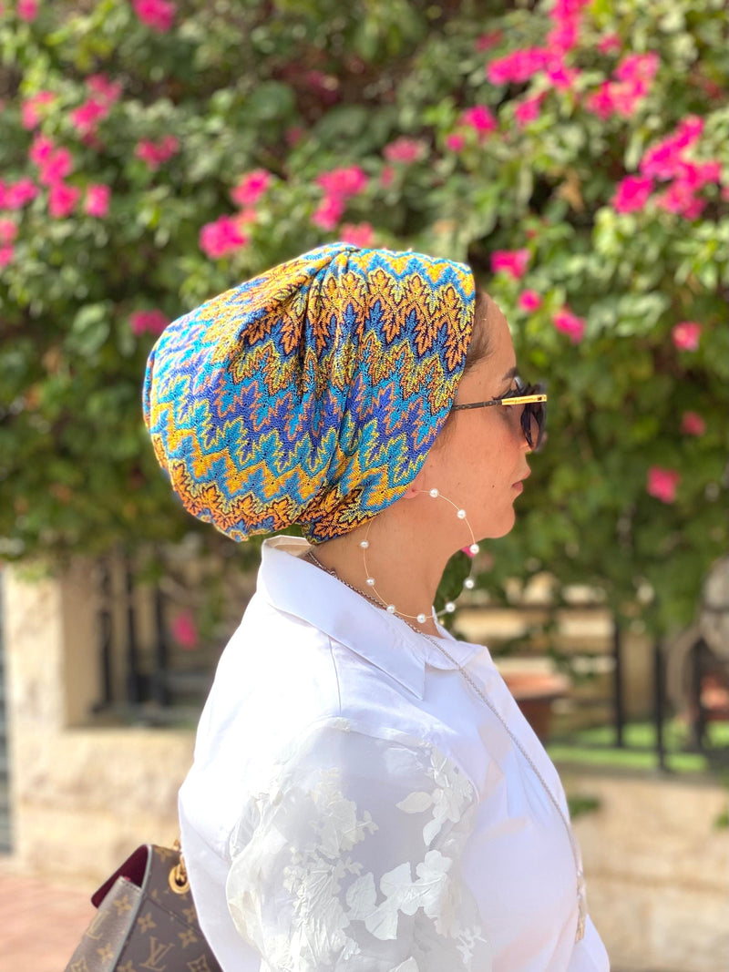 TurbansStuff Beanie Beanie Knit - Summer (Designer Mask Included) Handmade Luxury Fashion Women Headwrap