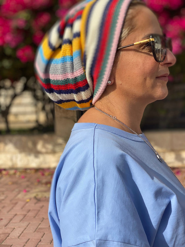 TurbansStuff Beanie Beanie - New Knit  (Designer Mask Included) Handmade Luxury Fashion Women Headwrap
