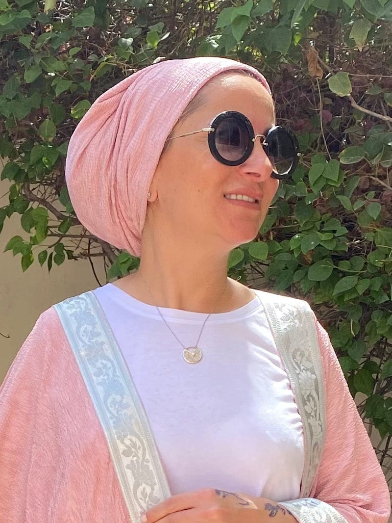 TurbansStuff Beanie Beanie - Pink Handmade Luxury Fashion Women Headwrap