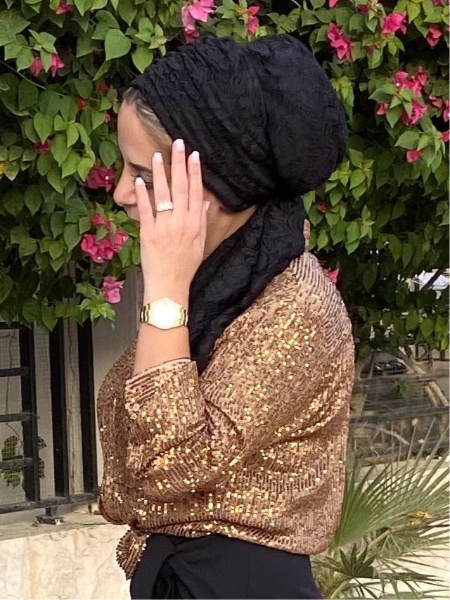 TurbansStuff Beanie Beanie Wrap Lace - Black (Designer Mask Included) Handmade Luxury Fashion Women Headwrap