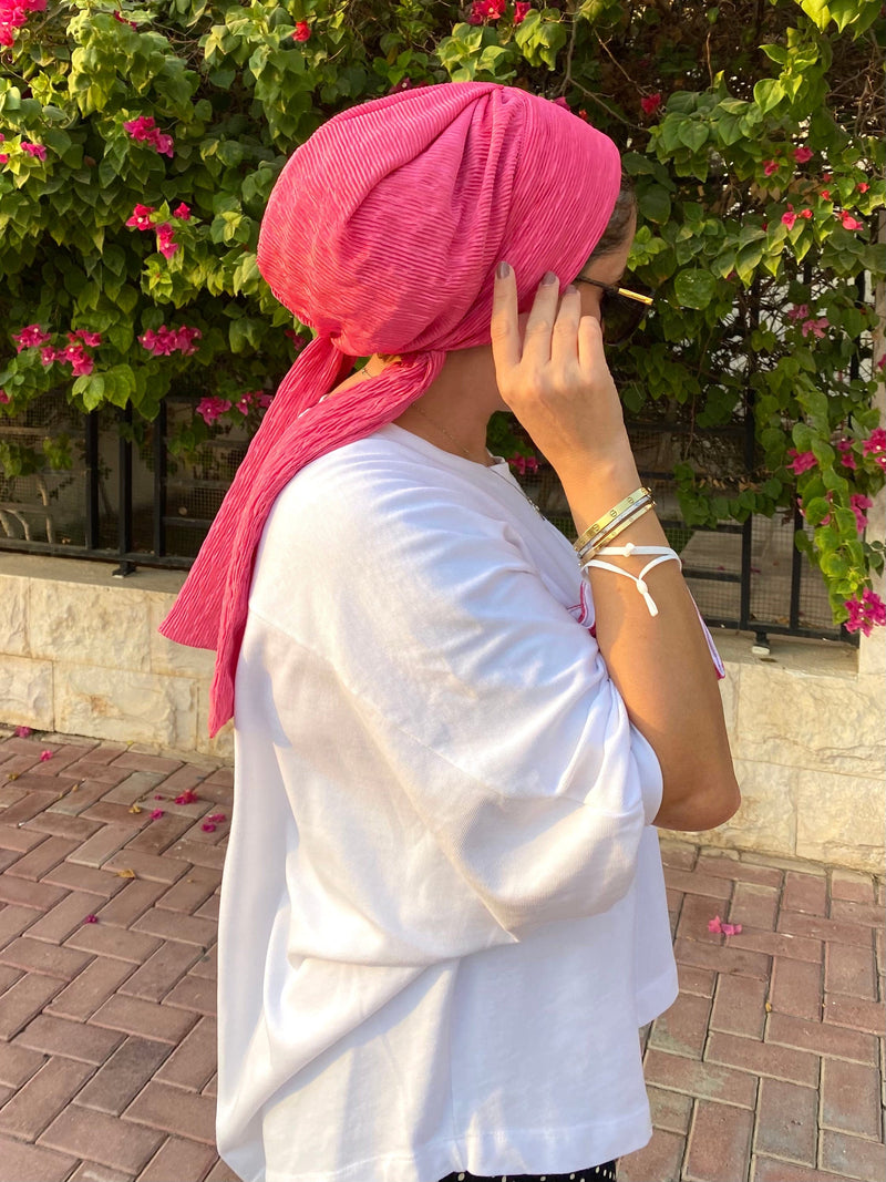 TurbansStuff Beanie Beanie Wrap - Rose (Designer Mask Included) Handmade Luxury Fashion Women Headwrap