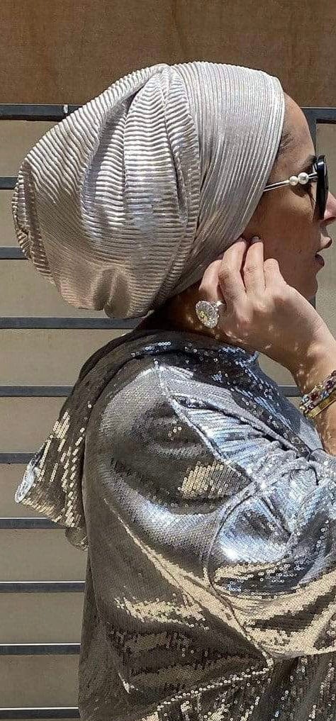 TurbansStuff Beanie Metallic Beanie - Silver Handmade Luxury Fashion Women Headwrap