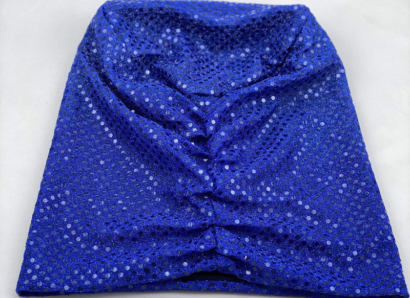 TurbansStuff BEANIE SHIMMER Beanie Shimmer - Blue Ocean Handmade Luxury Fashion Women Headwrap