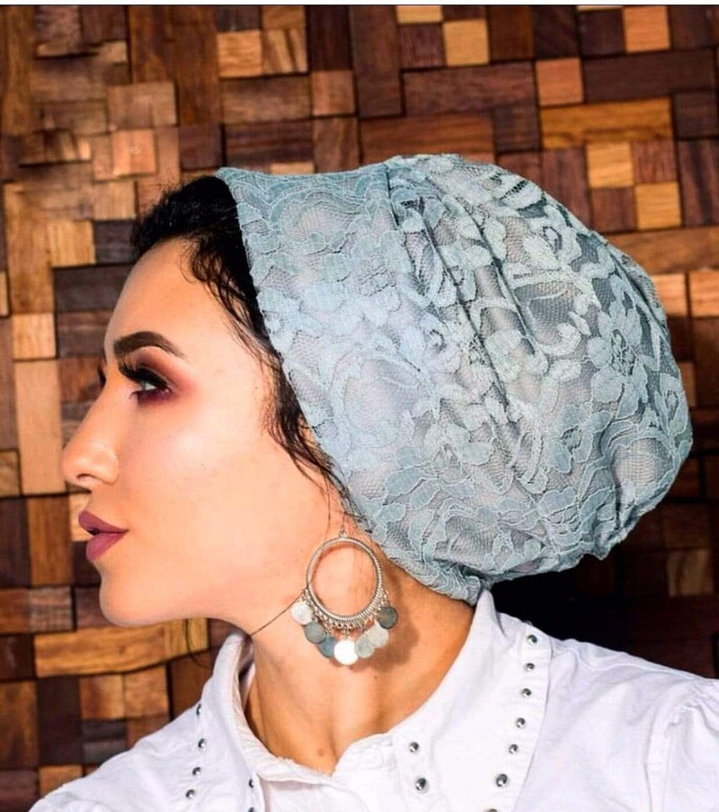 TurbansStuff Turban beanie Beanie Lace Pistach Handmade Luxury Fashion Women Headwrap