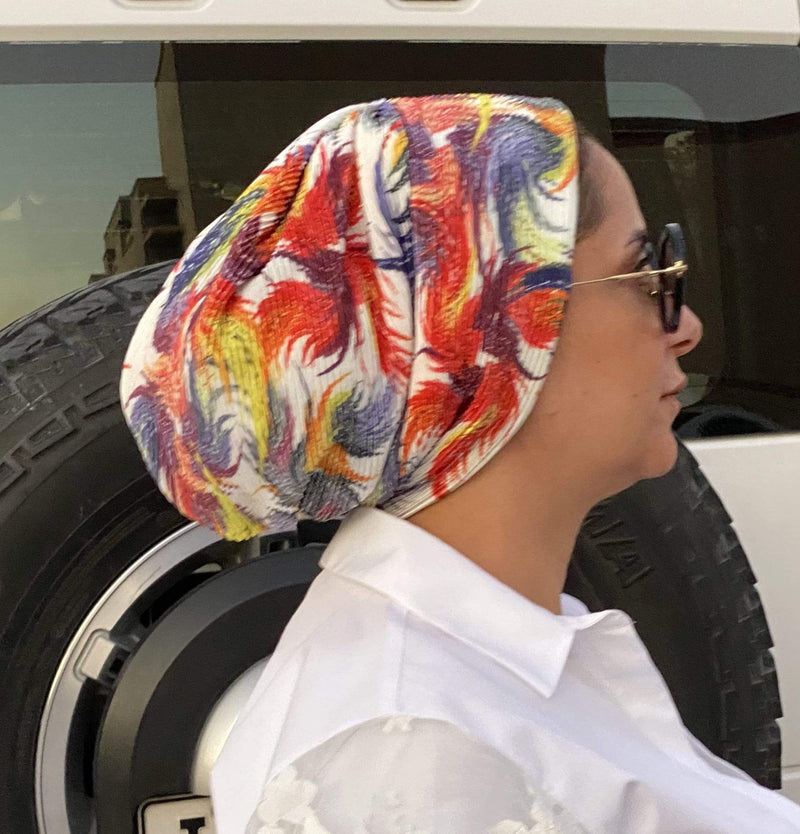TurbansStuff Turban beanie Beanie Pleated Floral Spring Handmade Luxury Fashion Women Headwrap
