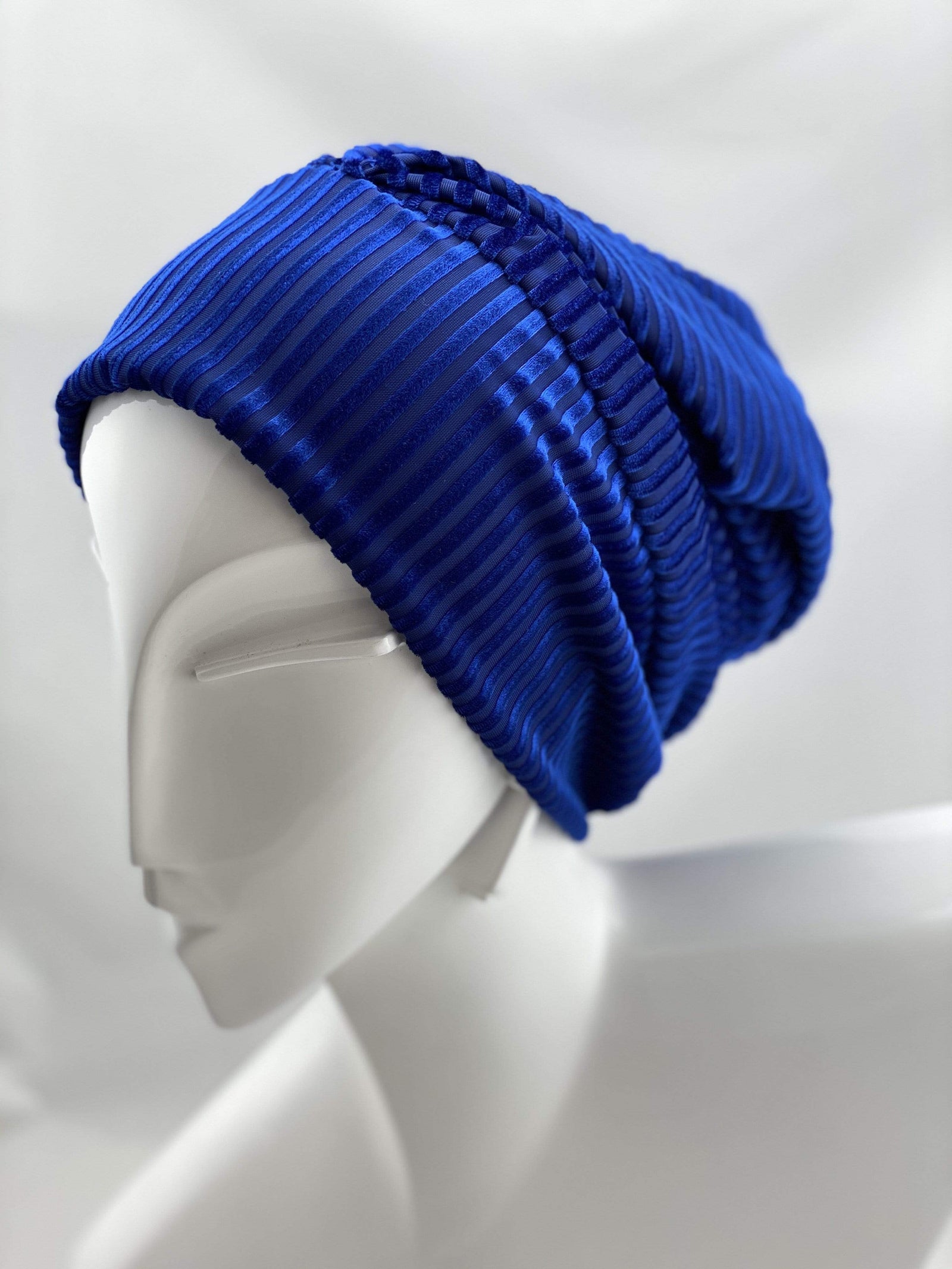 Ocean Velvet Beanie Hat | Beanie Velvet - Ocean | Turbans  display picture 3