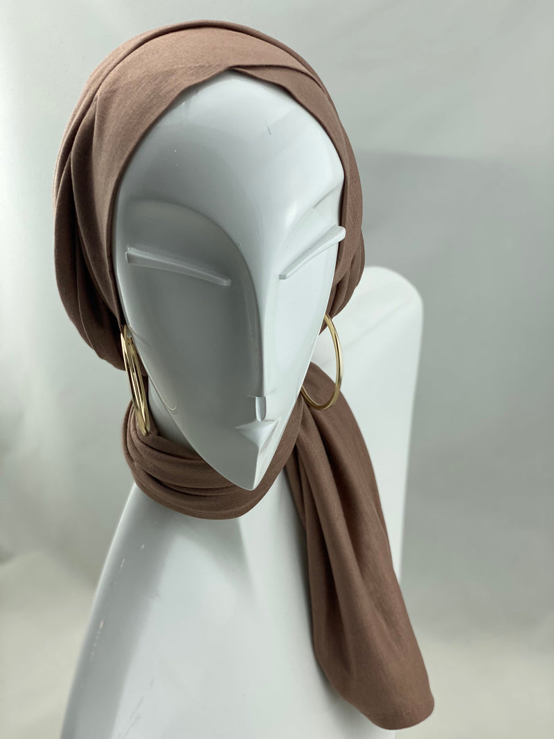 TurbansStuff Wrap Wrap  - Tan Handmade Luxury Fashion Women Headwrap
